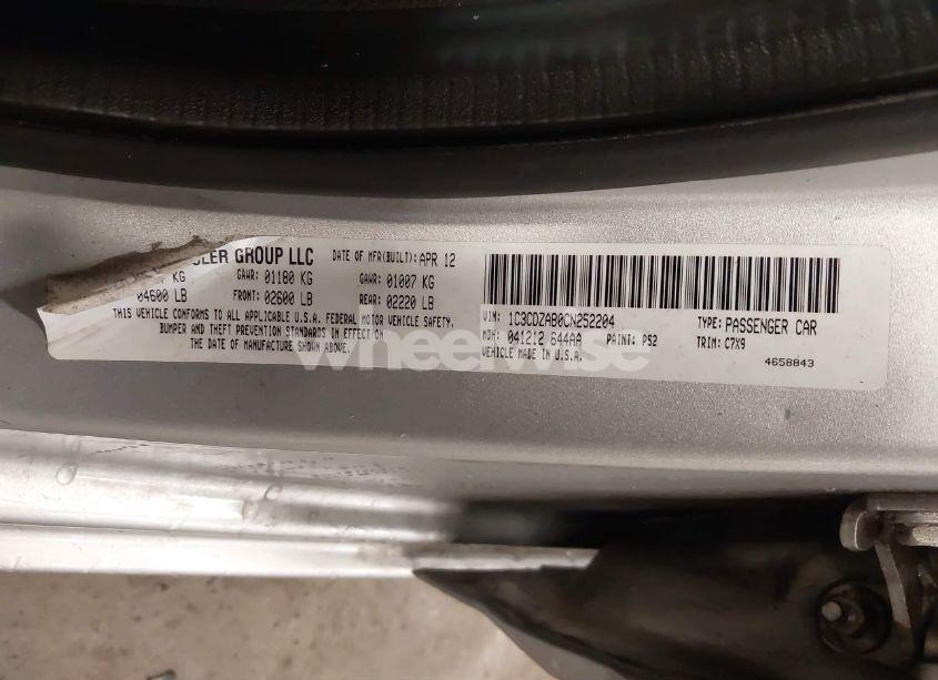 Photo 9 of 2012 Dodge Avenger SE (VIN 1C3CDZAB0CN252204)