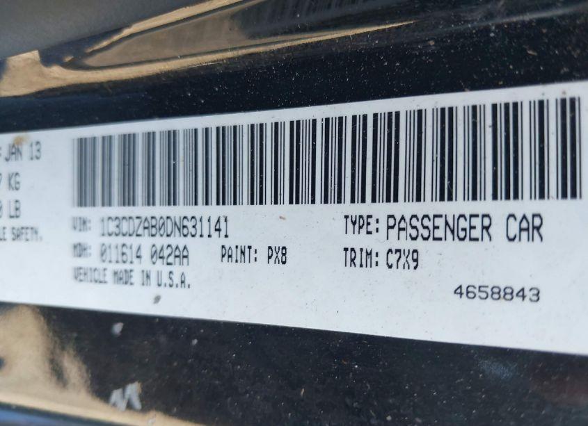 Photo 9 of 2013 Dodge Avenger SE (VIN 1C3CDZAB0DN631141)