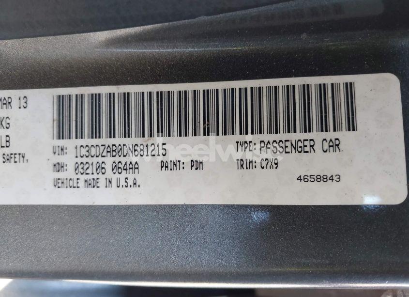 Photo 9 of 2013 Dodge Avenger SE (VIN 1C3CDZAB0DN681215)