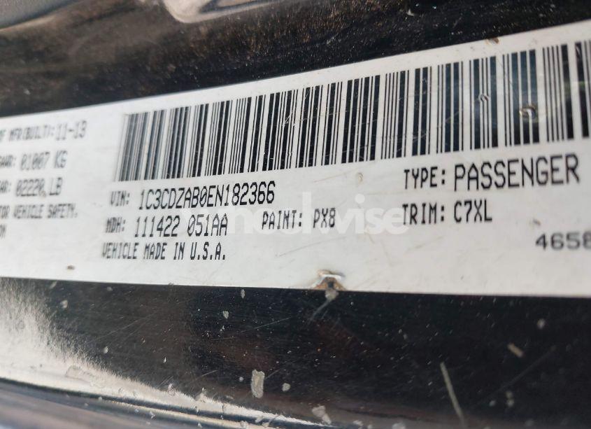 Photo 9 of 2014 Dodge Avenger SE (VIN 1C3CDZAB0EN182366)