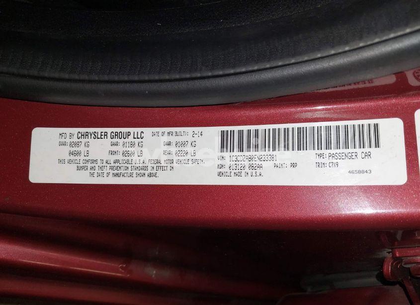 Photo 9 of 2014 Dodge Avenger SE (VIN 1C3CDZAB0EN233381)