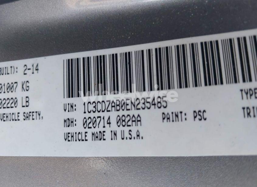 Photo 9 of 2014 Dodge Avenger SE (VIN 1C3CDZAB0EN235485)