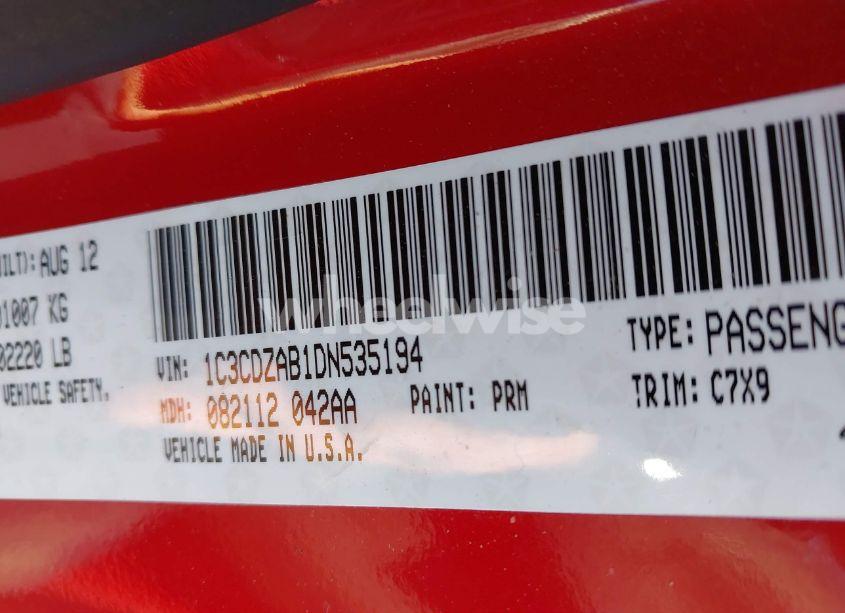 Photo 9 of 2013 Dodge Avenger SE (VIN 1C3CDZAB1DN535194)