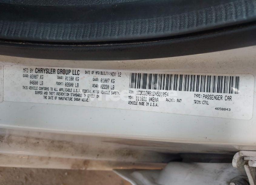 Photo 9 of 2013 Dodge Avenger SE (VIN 1C3CDZAB1DN591054)