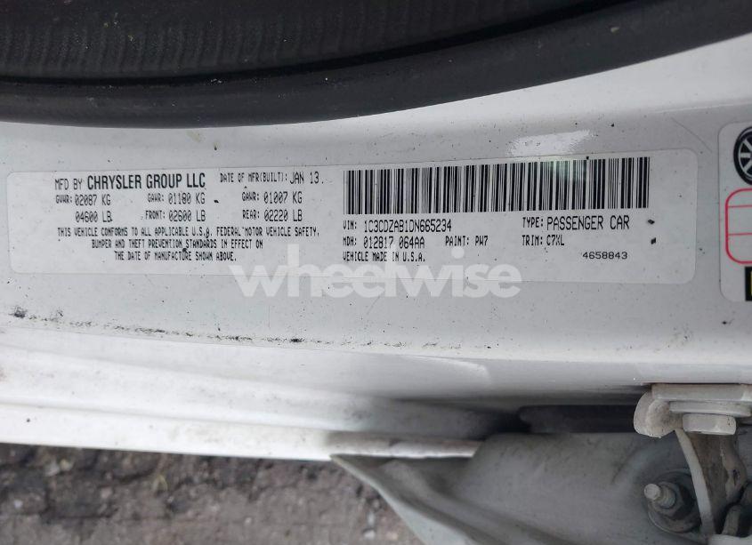 Photo 9 of 2013 Dodge Avenger SE (VIN 1C3CDZAB1DN665234)