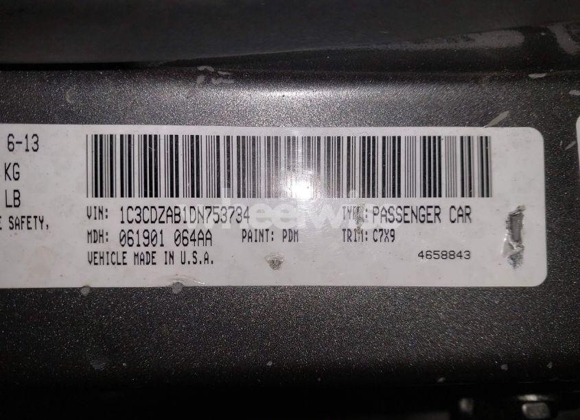 Photo 9 of 2013 Dodge Avenger SE (VIN 1C3CDZAB1DN753734)