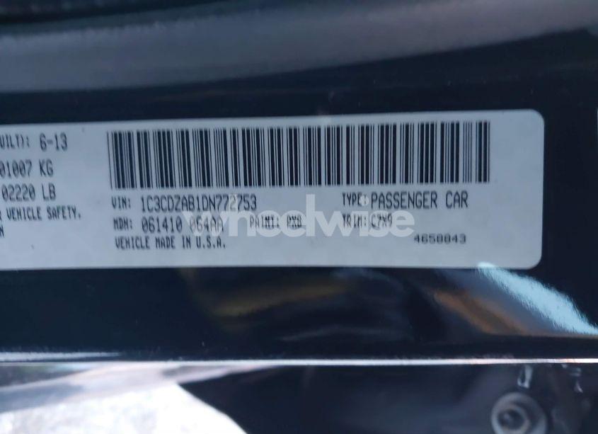 Photo 9 of 2013 Dodge Avenger SE (VIN 1C3CDZAB1DN772753)