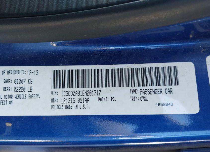 Photo 9 of 2014 Dodge Avenger SE (VIN 1C3CDZAB1EN201717)