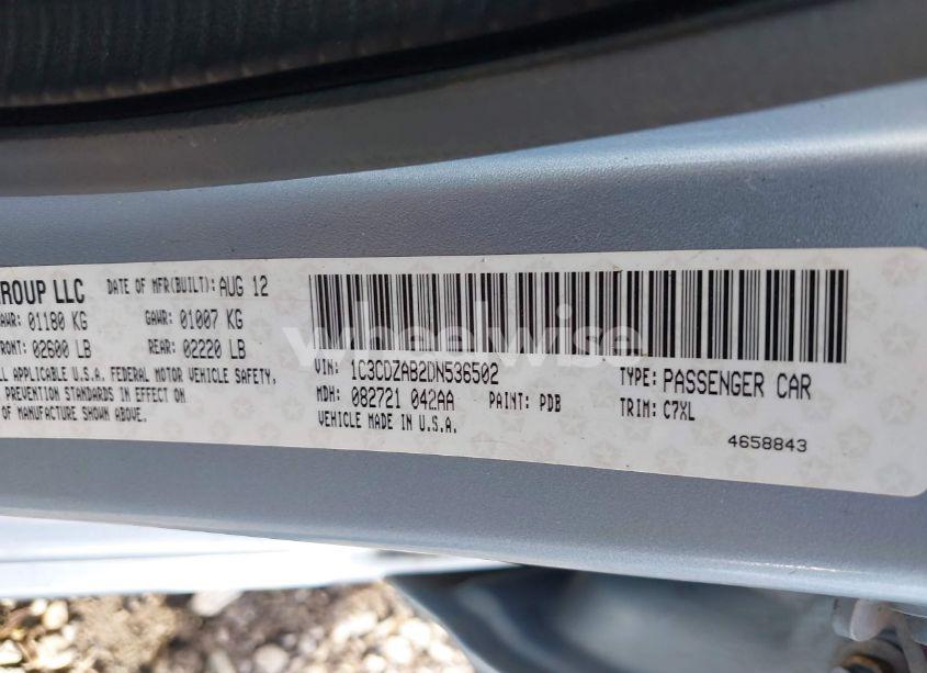 Photo 9 of 2013 Dodge Avenger SE (VIN 1C3CDZAB2DN536502)