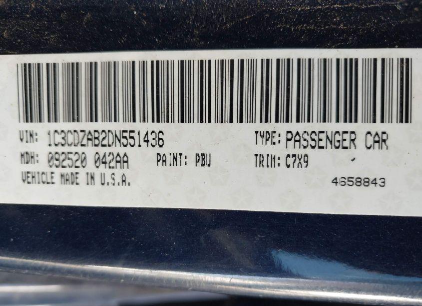 Photo 9 of 2013 Dodge Avenger SE (VIN 1C3CDZAB2DN551436)