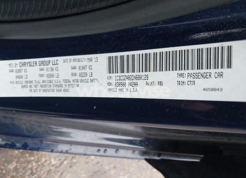 Photo 9 of 2013 Dodge Avenger SE (VIN 1C3CDZAB2DN680129)