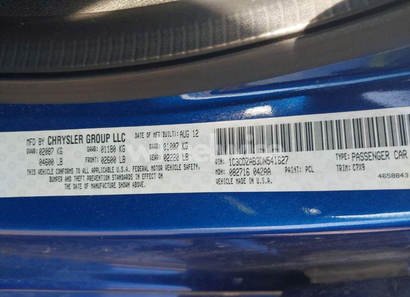 Photo 9 of 2013 Dodge Avenger SE (VIN 1C3CDZAB3DN541627)