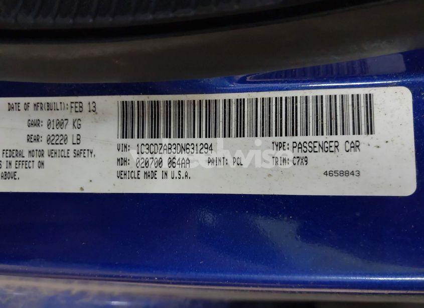 Photo 9 of 2013 Dodge Avenger SE (VIN 1C3CDZAB3DN631294)