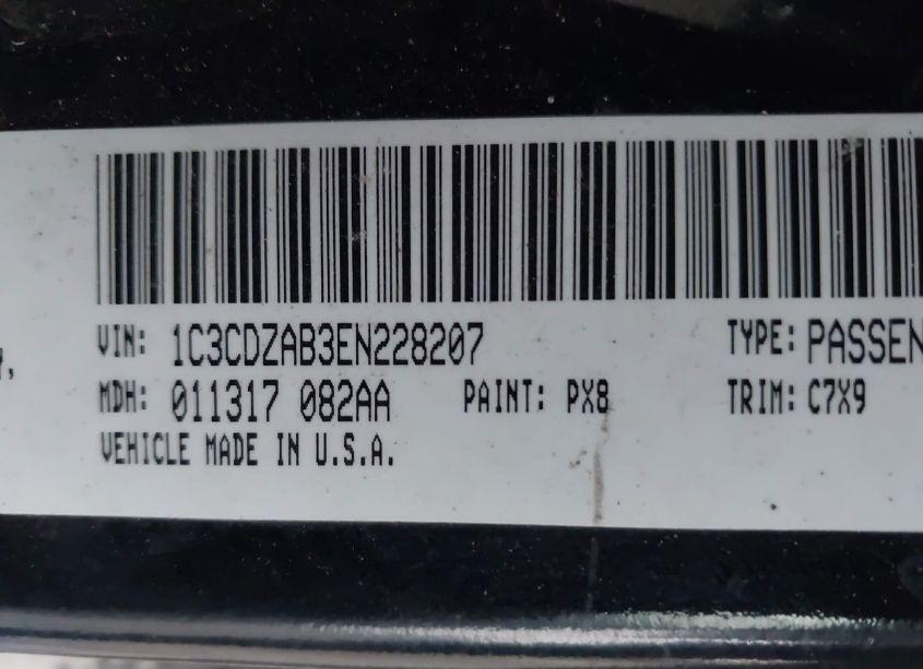 Photo 9 of 2014 Dodge Avenger SE (VIN 1C3CDZAB3EN228207)