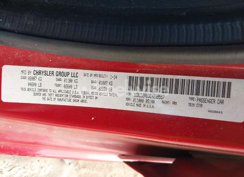 Photo 9 of 2014 Dodge Avenger SE (VIN 1C3CDZAB3EN238557)