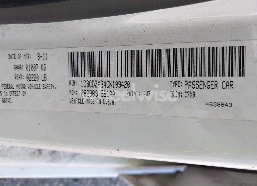 Photo 9 of 2012 Dodge Avenger SE (VIN 1C3CDZAB4CN109420)