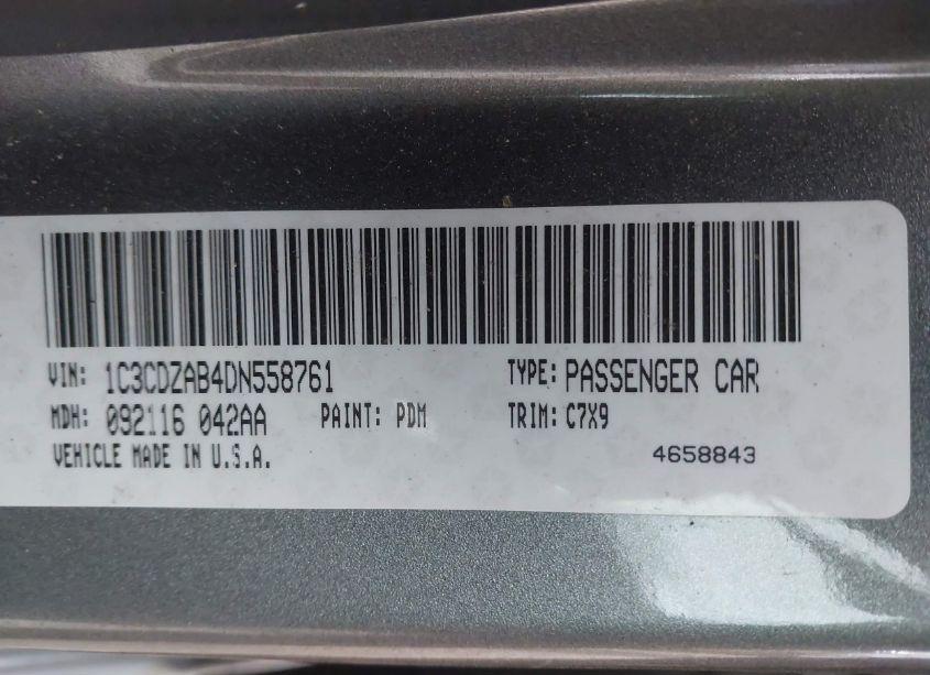 Photo 9 of 2013 Dodge Avenger SE (VIN 1C3CDZAB4DN558761)