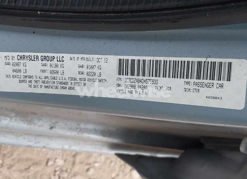 Photo 9 of 2013 Dodge Avenger SE (VIN 1C3CDZAB4DN575933)