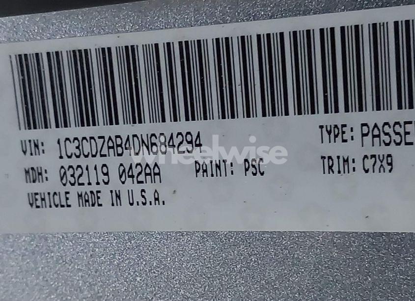 Photo 9 of 2013 Dodge Avenger SE (VIN 1C3CDZAB4DN684294)