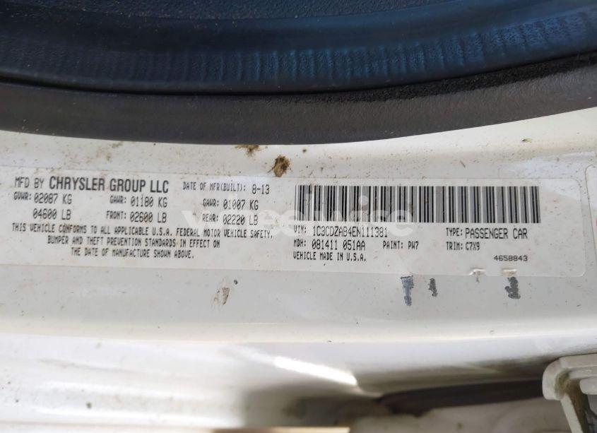Photo 9 of 2014 Dodge Avenger SE (VIN 1C3CDZAB4EN111381)