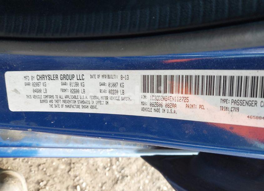 Photo 9 of 2014 Dodge Avenger SE (VIN 1C3CDZAB4EN112725)