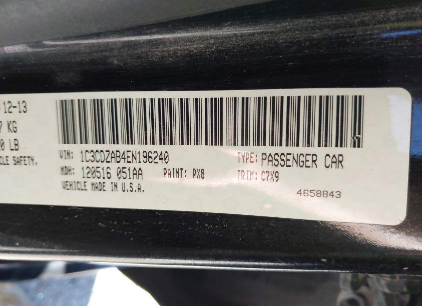 Photo 9 of 2014 Dodge Avenger SE (VIN 1C3CDZAB4EN196240)