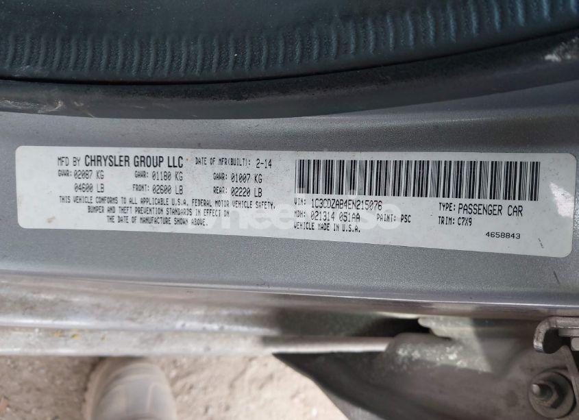 Photo 9 of 2014 Dodge Avenger SE (VIN 1C3CDZAB4EN215076)