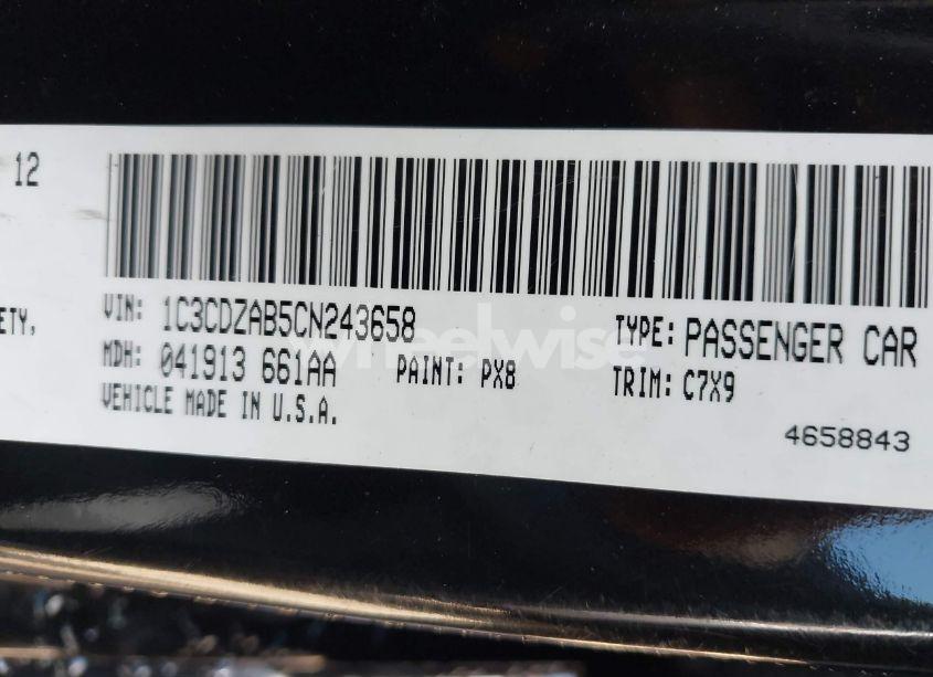 Photo 9 of 2012 Dodge Avenger SE (VIN 1C3CDZAB5CN243658)