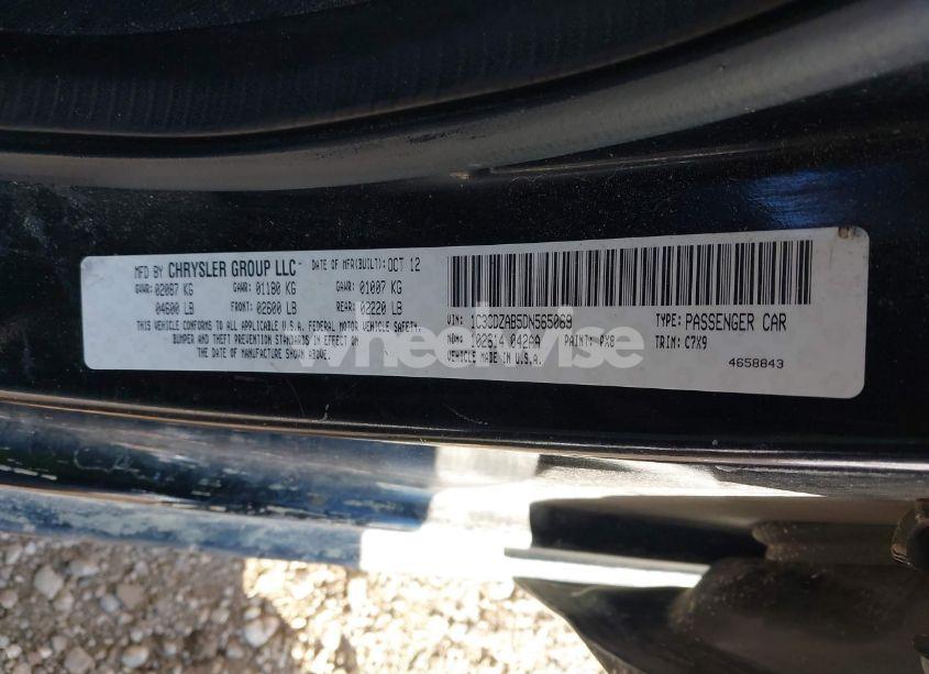 Photo 9 of 2013 Dodge Avenger SE (VIN 1C3CDZAB5DN565069)