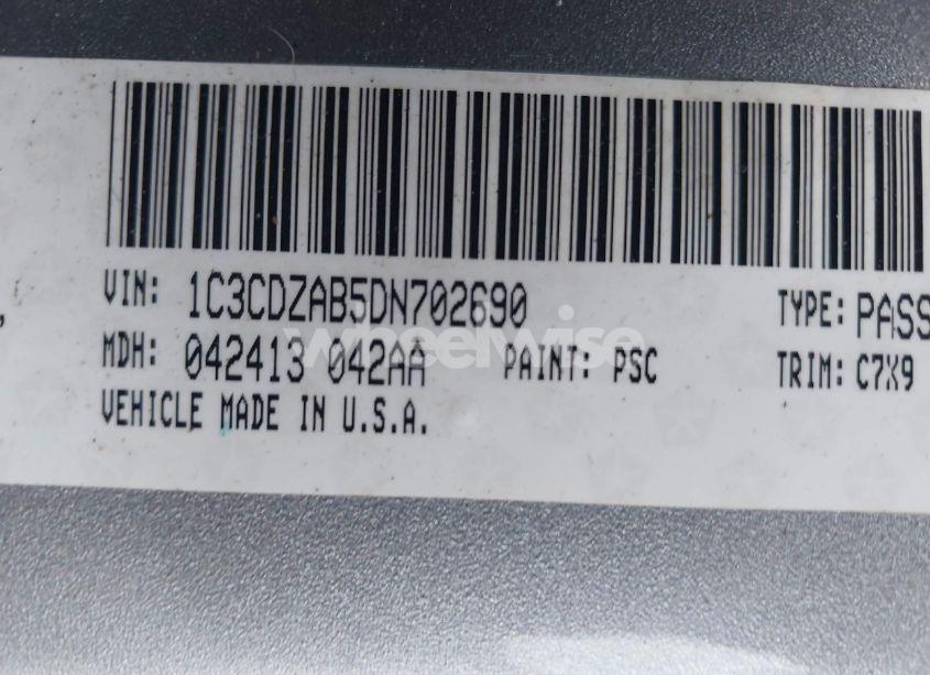 Photo 9 of 2013 Dodge Avenger SE (VIN 1C3CDZAB5DN702690)