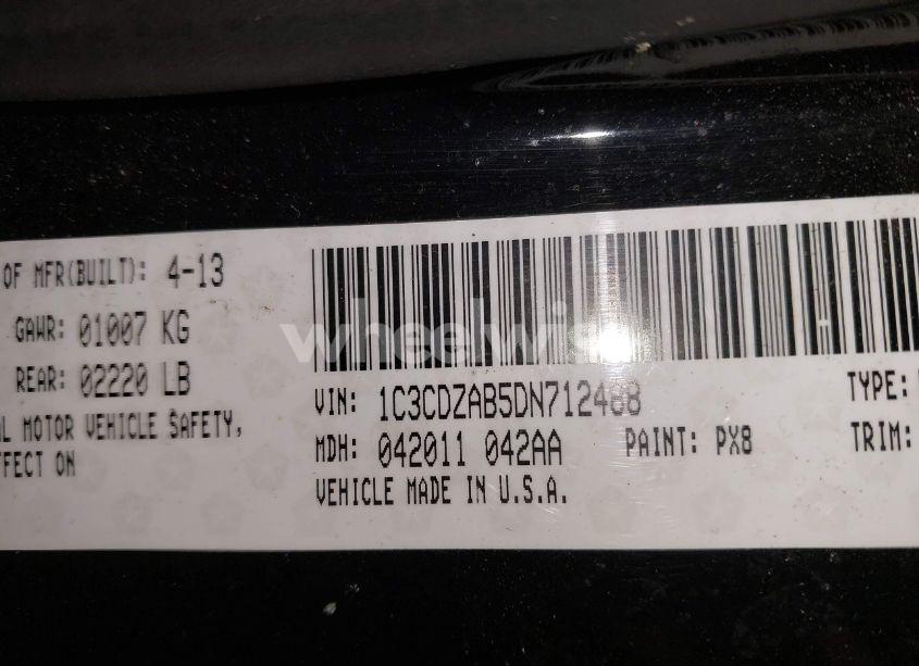 Photo 9 of 2013 Dodge Avenger SE (VIN 1C3CDZAB5DN712488)