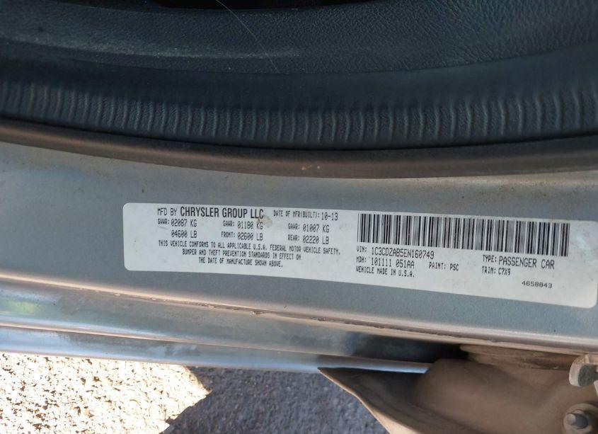 Photo 9 of 2014 Dodge Avenger SE (VIN 1C3CDZAB5EN160749)