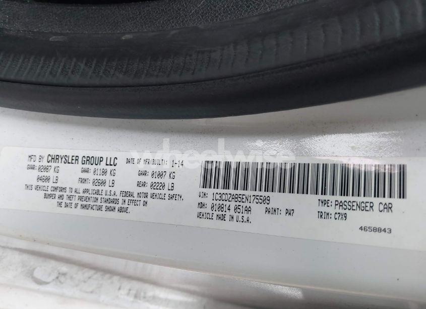 Photo 9 of 2014 Dodge Avenger SE (VIN 1C3CDZAB5EN175509)