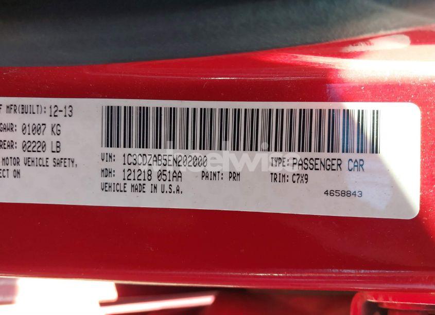 Photo 9 of 2014 Dodge Avenger SE (VIN 1C3CDZAB5EN202000)