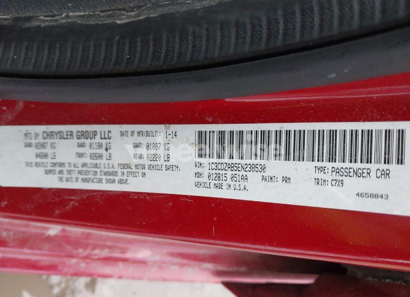 Photo 9 of 2014 Dodge Avenger SE (VIN 1C3CDZAB5EN238530)