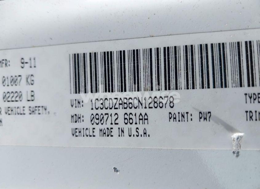 Photo 9 of 2012 Dodge Avenger SE (VIN 1C3CDZAB6CN128678)