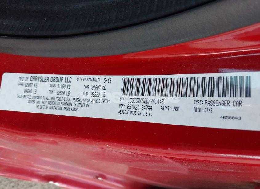 Photo 9 of 2013 Dodge Avenger SE (VIN 1C3CDZAB6DN741448)