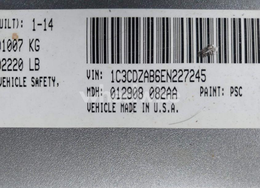 Photo 9 of 2014 Dodge Avenger SE (VIN 1C3CDZAB6EN227245)