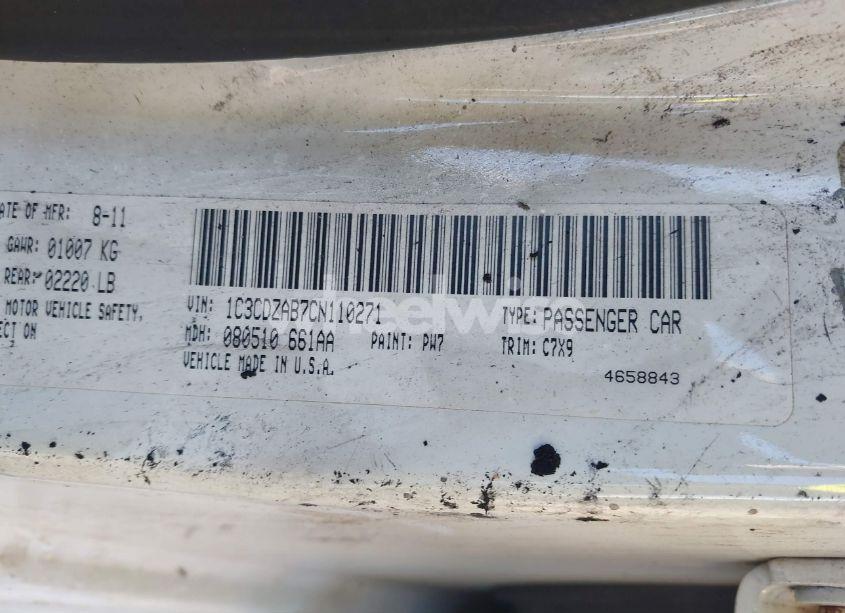 Photo 9 of 2012 Dodge Avenger SE (VIN 1C3CDZAB7CN110271)