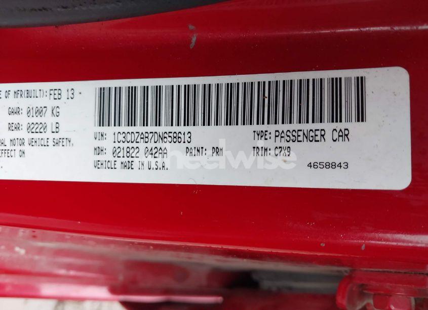 Photo 9 of 2013 Dodge Avenger SE (VIN 1C3CDZAB7DN658613)