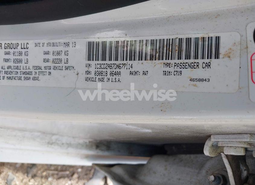 Photo 9 of 2013 Dodge Avenger SE (VIN 1C3CDZAB7DN677114)