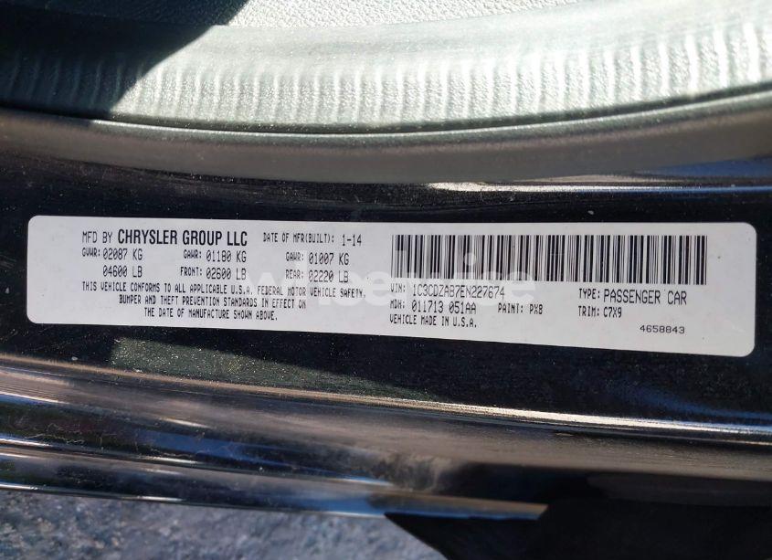 Photo 9 of 2014 Dodge Avenger SE (VIN 1C3CDZAB7EN227674)