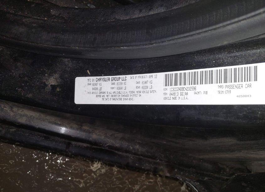 Photo 9 of 2012 Dodge Avenger SE (VIN 1C3CDZAB9CN232596)