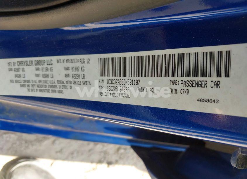 Photo 9 of 2013 Dodge Avenger SE (VIN 1C3CDZAB9DN531197)