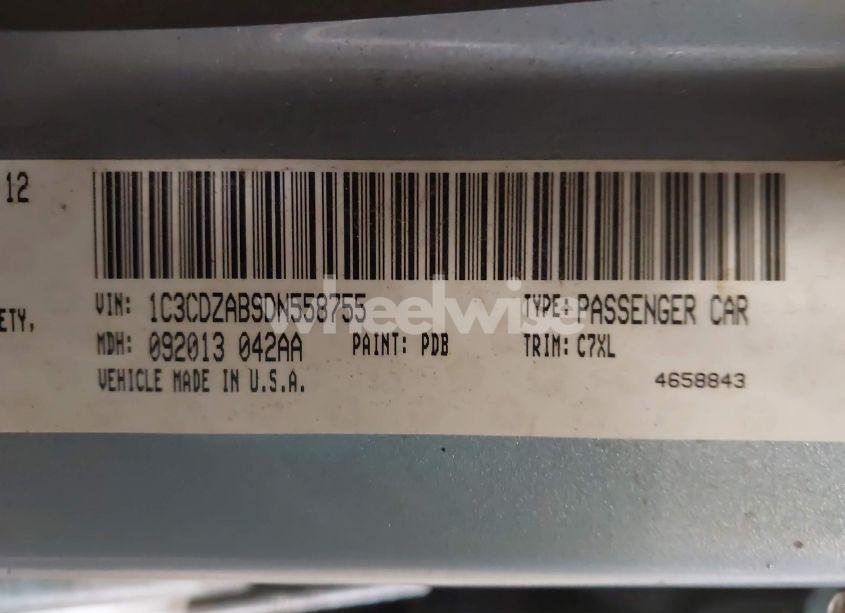 Photo 9 of 2013 Dodge Avenger SE (VIN 1C3CDZAB9DN558755)