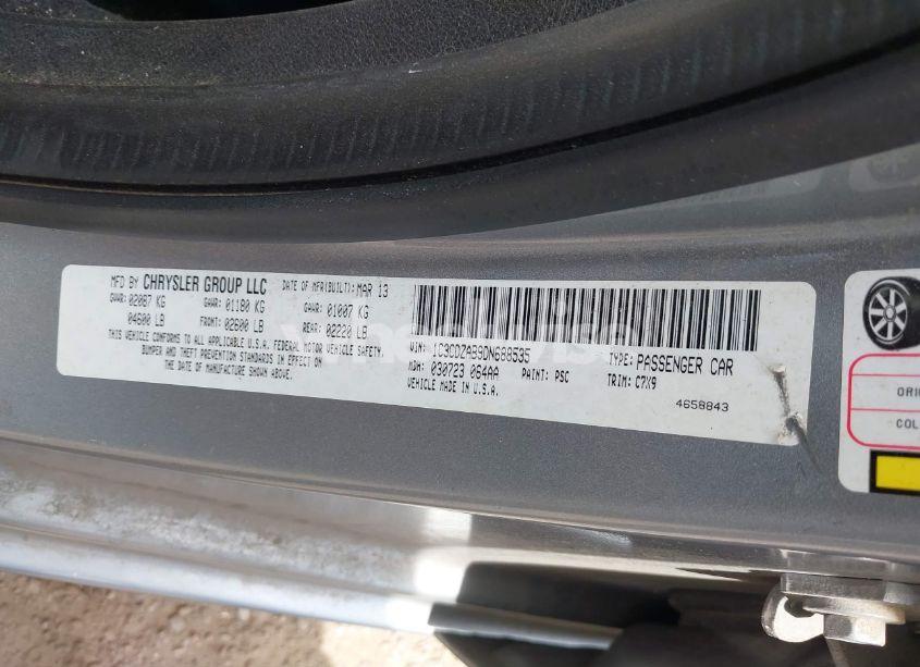 Photo 9 of 2013 Dodge Avenger SE (VIN 1C3CDZAB9DN688535)