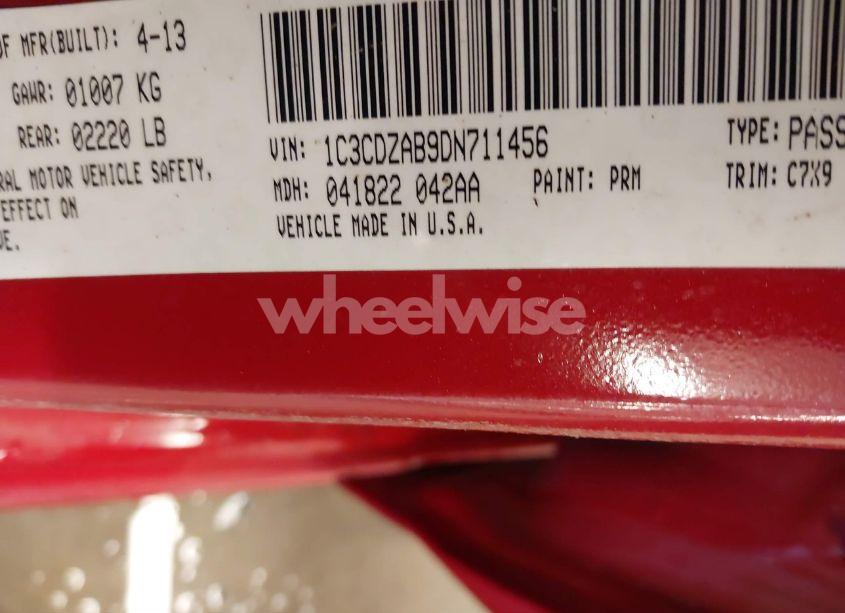 Photo 9 of 2013 Dodge Avenger SE (VIN 1C3CDZAB9DN711456)