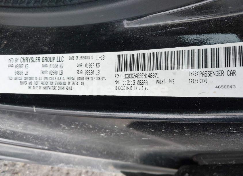 Photo 9 of 2014 Dodge Avenger SE (VIN 1C3CDZAB9EN148071)