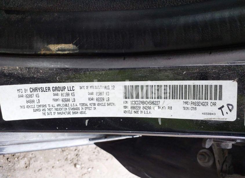 Photo 9 of 2013 Dodge Avenger SE (VIN 1C3CDZABXDN506227)