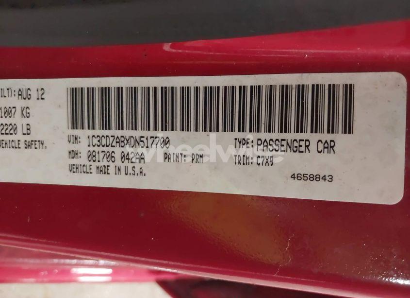 Photo 9 of 2013 Dodge Avenger SE (VIN 1C3CDZABXDN517700)